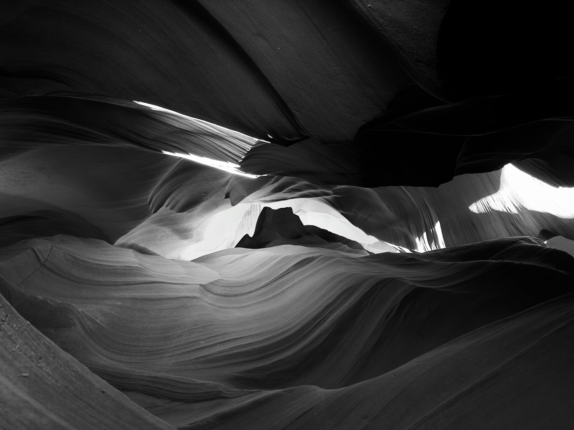 Antelope Canyon Black and White